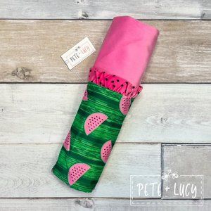Pete + Lucy Juicy Watermelon Minky and Milk Silk Cuddle Blanket